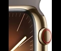 Apple Watch Series 9 GPS + Cellular 45mm Gold Stainless Steel Case with Clay Sport Band - M/L