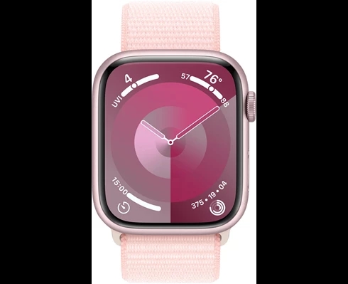 Apple Watch Series 9 GPS + Cellular 45mm Pink Aluminium Case with Light Pink Sport Loop