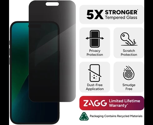 InvisibleShield Glass Elite Privacy Apple iPhone 16 plus /15 plus