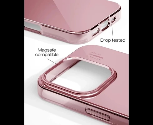 IDEAL OF SWEDEN Mirror Case MagSafe iPhone 16 Pro Mirror Rose Pink