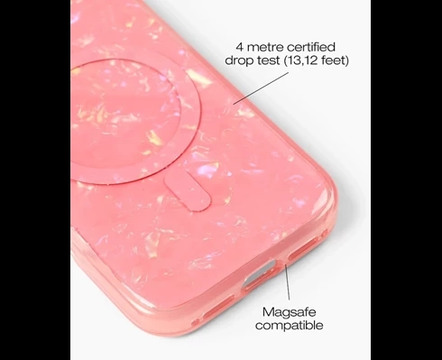 IDEAL OF SWEDEN Pearlised Case MagSafe iPhone 16 Pink