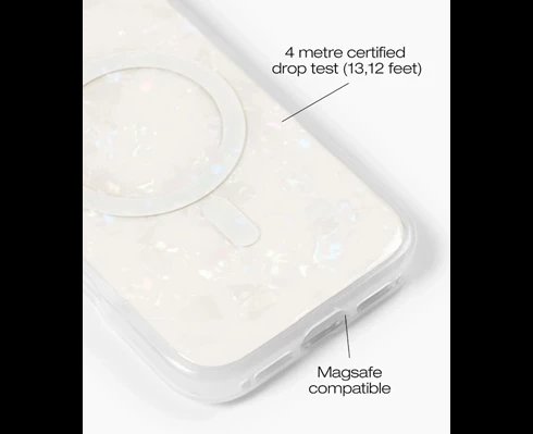 IDEAL OF SWEDEN Pearlised Case MagSafe iPhone 16 White