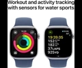 Apple Watch Series 10 GPS 42mm Silver Aluminium Case with Denim Sport Band - S/M