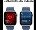Apple Watch Series 10 GPS 42mm Silver Aluminium Case with Denim Sport Band - S/M