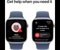 Apple Watch Series 10 GPS 42mm Silver Aluminium Case with Denim Sport Band - S/M