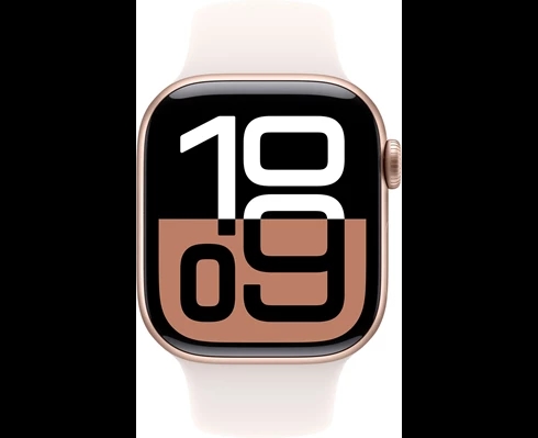 Apple Watch Series 10 GPS 42mm Rose Gold Aluminium Case with Light Blush Sport Band - S/M