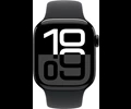 Apple Watch Series 10 GPS + Cellular 46mm Jet Black Aluminium Case with Black Sport Band - M/L