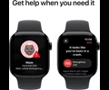 Apple Watch Series 10 GPS + Cellular 46mm Jet Black Aluminium Case with Black Sport Band - M/L