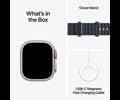 Apple Watch Ultra 2 GPS + Cellular 49mm Natural Titanium Case with Navy Ocean Band