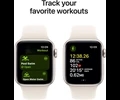 Apple Watch SE GPS 40mm Starlight Aluminium Case with Starlight Sport Band - M/L