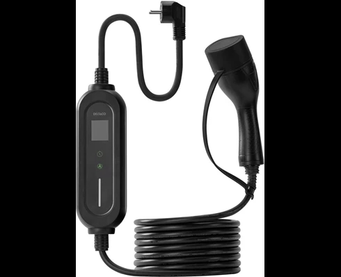 Deltaco E-Charge, cable Mode2, Schuko W/temp - type 2, 6-16A, 4+1.5M