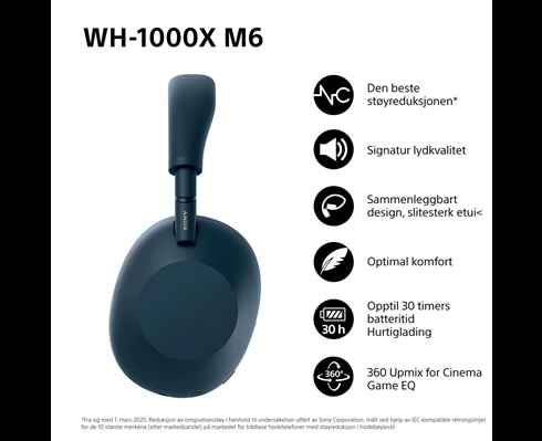 Sony WH-1000XM6 - Midnight Blue