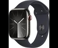 Apple Watch Series 9 GPS + Cellular 45mm Graphite Stainless Steel Case with Midnight Sport Band - M/L