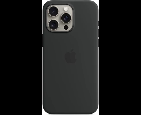 Apple iPhone 15 Pro Max Silicone Case with MagSafe - Black