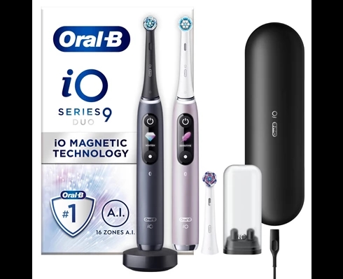 Oral-B iO9 Duo Pack Black/Rose Quartz
