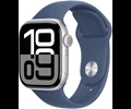 Apple Watch Series 10 GPS 42mm Silver Aluminium Case with Denim Sport Band - S/M