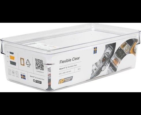 Nordiska Plast Förvaringslåda Flexible Clear 3,5L