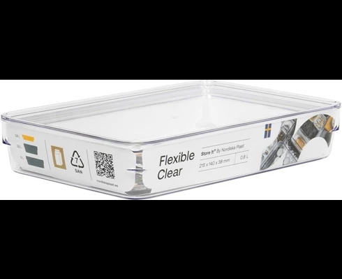 Nordiska Plast Förvaringslåda Flexible Clear 0,8L Inkl lock