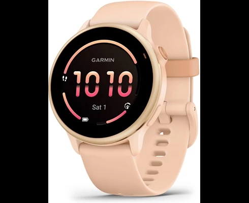 Garmin Vivoactive 6 AMOLED Smartwatch, Pink Dawn/Pink Dawn Metallic