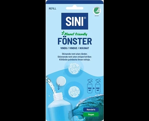 SINI Rengöringstablett Fönster refill 2-p
