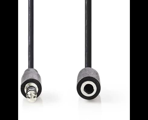 Nedis Stereo Audio Förlängningskabel 3.5 mm Hane - 3.5 mm Hona 3 m Svart