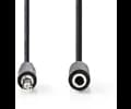 Nedis Stereo Audio Förlängningskabel 3.5 mm Hane - 3.5 mm Hona 3 m Svart