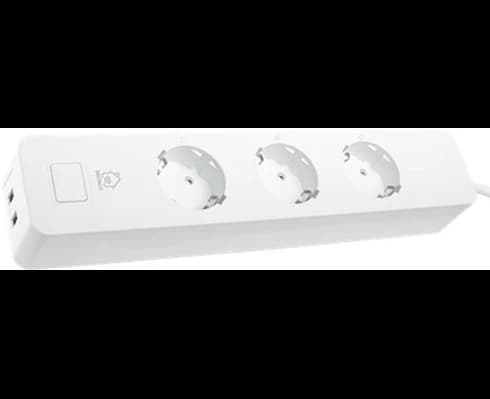 Deltaco Smart 3 way outlet 2 USB ports