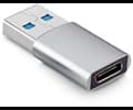 Andersson USB-A to USB-C adapter 3A, 60W - Silver