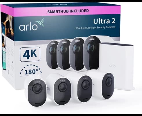 Arlo Ultra 2 spotlight camera - 4-pack Vit