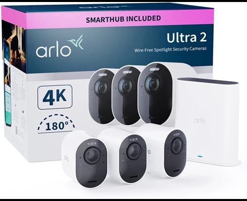 Arlo Ultra 2 spotlight camera - 3-pack Vit