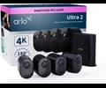 Arlo Ultra 2 spotlight camera - 4-pack Svart