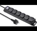 Andersson 6-way outdoor power strip IP44, 3m black