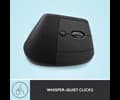 Logitech Lift Vertical Ergonomic Mouse - GRAPHITE / BLACK - EMEA