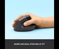 Logitech Lift Vertical Ergonomic Mouse - GRAPHITE / BLACK - EMEA