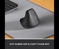 Logitech Lift Vertical Ergonomic Mouse - GRAPHITE / BLACK - EMEA