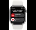 Apple Watch Series 8 GPS + Cellular 41mm Silver Stainless Steel Case with White Sport Band - Regular