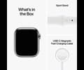 Apple Watch Series 8 GPS + Cellular 41mm Silver Stainless Steel Case with White Sport Band - Regular