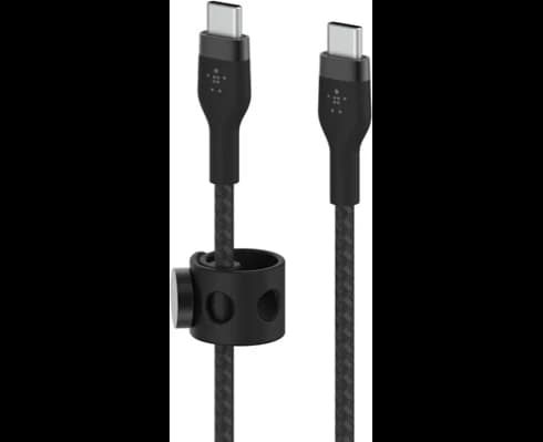 Belkin USB-C till USB-C Nylonflätad Silicon laddkabel, 60W 1M, Svart