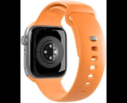 Puro Silicone watchband for Apple Watch 42–44–45-49 mm, l. orange