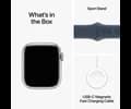 Apple Watch Series 9 GPS + Cellular 45mm Silver Aluminium Case with Storm Blue Sport Band - M/L