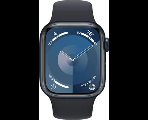 Apple Watch Series 9 GPS + Cellular 41mm Midnight Aluminium Case with Midnight Sport Band - S/M