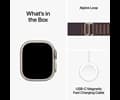 Apple Watch Ultra 2 GPS + Cellular, 49mm Titanium Case with Indigo Alpine Loop - Large