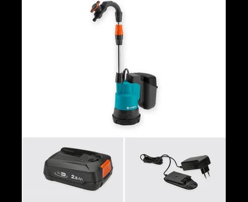 Gardena Pump för regnvattentunna 2000/2 18V P4A Set (2,5Ah batteri + standardladdare