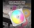 Corsair RS120 ARGB White, 120mm ARGB Fan, Single Pack