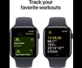 Apple Watch SE GPS 44mm Midnight Aluminium Case with Midnight Sport Band - M/L