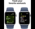 Apple Watch SE GPS 40mm Silver Aluminium Case with Denim Sport Band - S/M