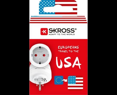 SKROSS Country Travel Adapter - Europe to USA (earthed)