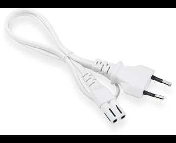 ON Euro 2-pin power cable 0,5m white