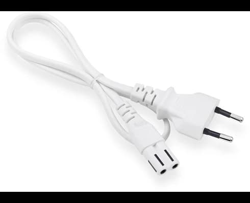 ON Euro 2-pin power cable 0,5m white