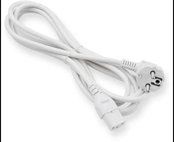 ON Euro 3-pin power cable 3m white